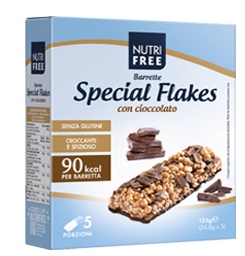NUTRIFREE BARRETTE SPECIAL FLAKES CIOCCOLATO 24,8 G X 5 - farmachicca