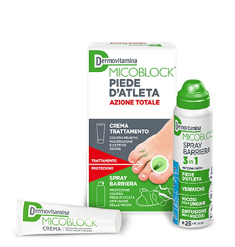 DERMOVITAMINA MICOBLOCK PIEDE D'ATLETA CREMA 30 ML + SPRAY BARRIERA 3 IN 1 100 ML - farmachicca