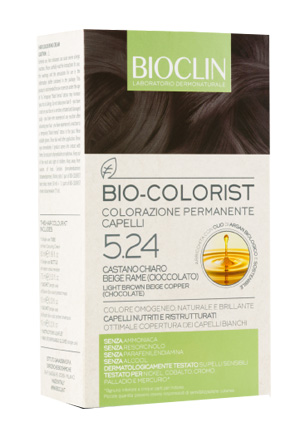 BIOCLIN BIO COLORIST 5,24 CASTANO CHIARO BEIGE RAME CIOCCOLATO - farmachicca