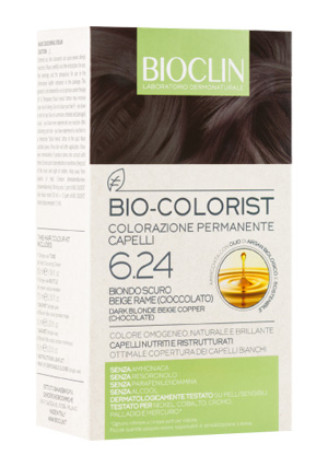 BIOCLIN BIO COLORIST 6,24 BIONDO SCURO BEIGE RAME - farmachicca