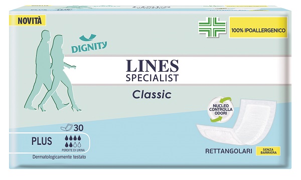 PANNOLONE LINES SPECIALIST CLASSIC RETTANGOLARE SENZA BARRIERA CONTROL 30 PEZZI - farmachicca