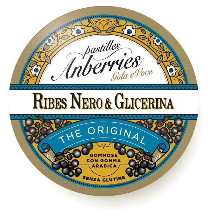 ANBERRIES CLASSICHE RIBES NERO & GLICERINA CARAMELLE 55 G - farmachicca