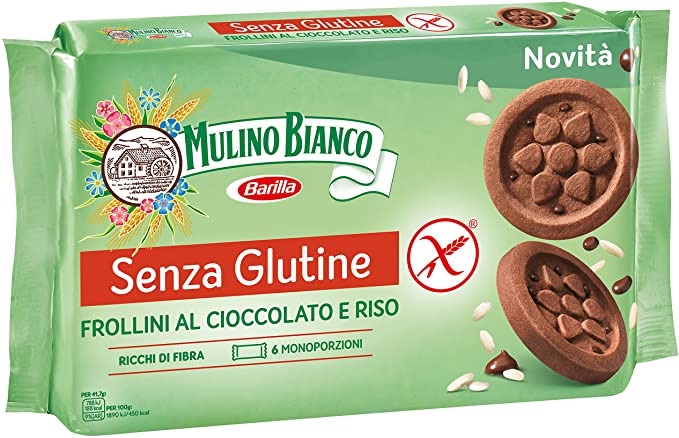 MULINO BIANCO SENZA GLUTINE FROLLINI AL CIOCCOLATO E RISO 6 MONOPORZIONI DA 41,66 G - farmachicca