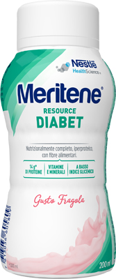 MERITENE RESOURCE DIABET FRAGOLA ALIMENTO IPERPROTEICO 28 VITAMINE E MINERALI 200 ML - farmachicca