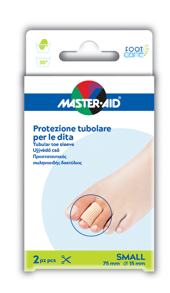 TUBO IN GEL MASTER-AID ELASTICIZZATO S 7,5 CM 2 PEZZI - farmachicca