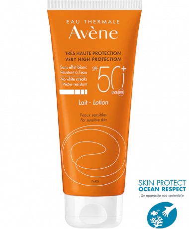 EAU THERMALE AVENE SOLARE LATTE SPF50+ 100 ML NUOVA FORMULA - farmachicca