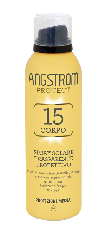 ANGSTROM PROTECT 15 CORPO SPRAY SOLARE TRASPARENTE 150 ML - farmachicca