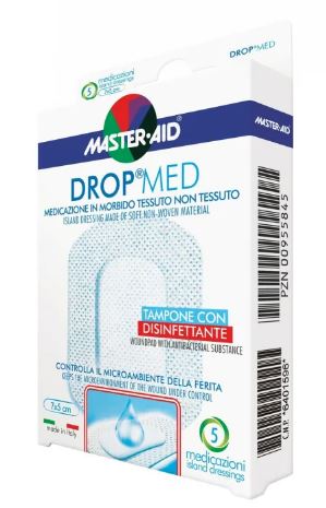 MEDICAZIONE M-AID DROP MED 10 X 10 CM 5 PEZZI - farmachicca