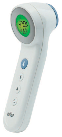 TERMOMETRO BRAUN TOUCH + NO TOUCH MODELLO BNT400 3 IN 1 PER MISURAZIONE TEMPERATURA A DISTANZA DELLA FRONTE CIBO E BAGNO - farmachicca