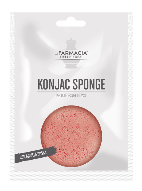 FDE KONJAC SPONGE ARGILLA ROSSA 1 PEZZO - farmachicca