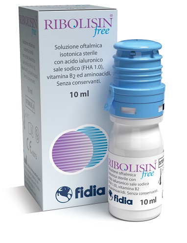 COLLIRIO SOLUZIONE OFTALMICA RIBOLISIN FREE 10 ML - farmachicca