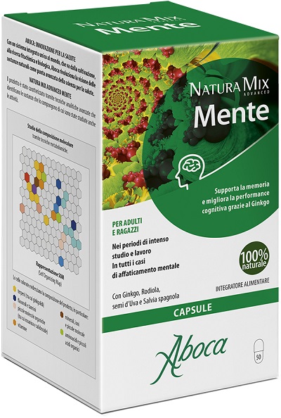 NATURA MIX ADVANCED MENTE 50 CAPSULE - farmachicca