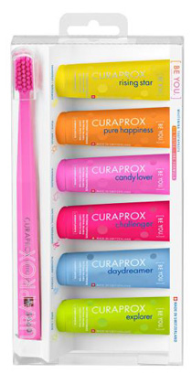 CURAPROX BE YOU MIXED SET 6 DENTIFRICI DA 10 ML + 1 SPAZZOLINO CS 5460 - farmachicca