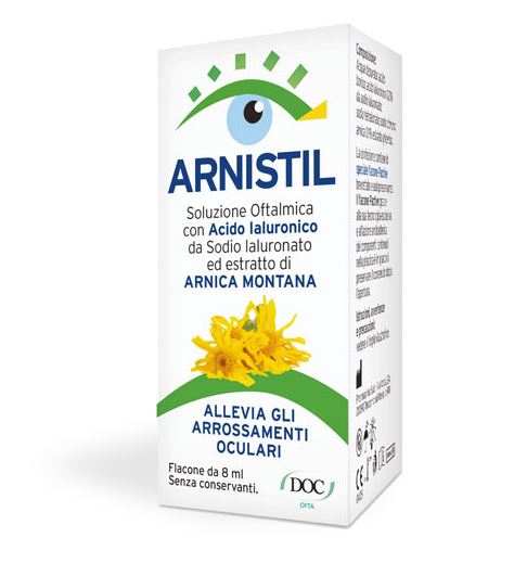 ARNISTIL SOLUZIONE OFTALMICA ACIDO IALURONICO 0,2% + ESTRATTO DI ARNICA MONTANA 0,1% FLACONE 8 ML - farmachicca
