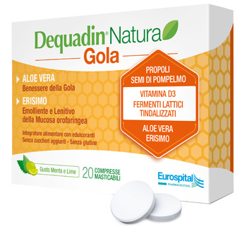 DEQUADIN NATURA GOLA 20 COMPRESSE - farmachicca