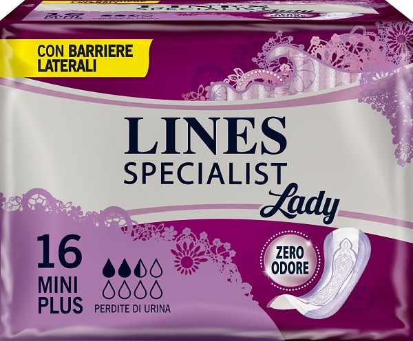 LINES SPECIALIST PANNOLONE MINI PLUS FARMA 16 PEZZI - farmachicca