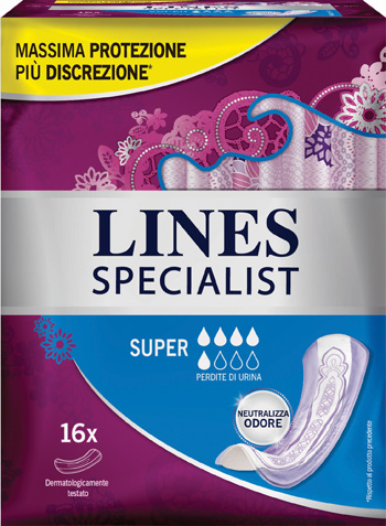 LINES SPECIALIST PANNOLONE SUPER FARMA 16 PEZZI - farmachicca