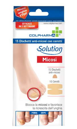 DISCHETTO ANTIMICOSI CON CEROTTO COLPHARMA 15 PEZZI - farmachicca
