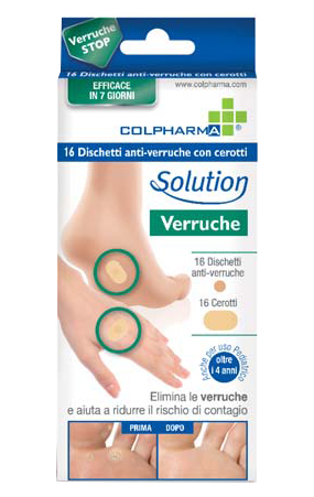 DISCHETTO ANTIVERRUCA CON CEROTTI COLPHARMA - farmachicca