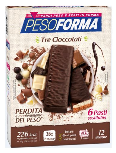 PESOFORMA BARR 3 CIOCCOLATI 372 G - farmachicca