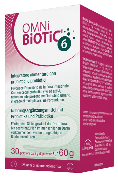 OMNI BIOTIC 6 60 G SENZA GLUTINE E LATTOSIO - farmachicca