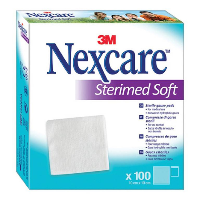 GARZA COMPRESSA STERIMED SOFT IN TESSUTO NON TESSUTO STERILE 10X10CM 100 PEZZI MULTILINGUAL - farmachicca
