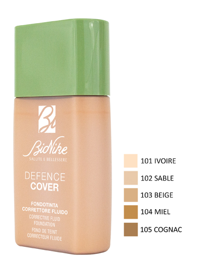 DEFENCE COVER FONDOTINTA CORRETTORE FLUIDO 102 40 ML BIONIKE - farmachicca