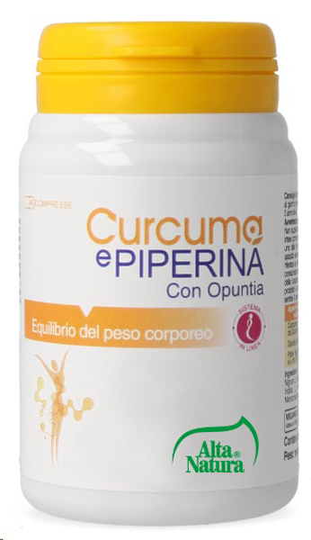 CURCUMA E PIPERINA CON OPUNTIA 45 COMPRESSE 900MG - farmachicca