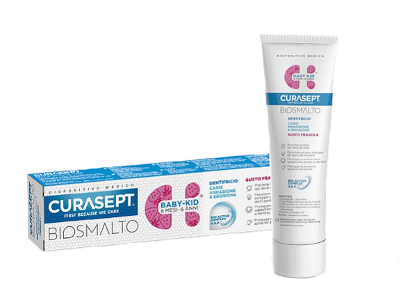 CURASEPT BIOSMALTO DENTIFRICIO BABY KID FRAGOLA 50 ML - farmachicca