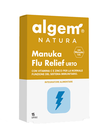 ALGEM MANUKA FLU RELIEF URTO 15 CAPSULE - farmachicca