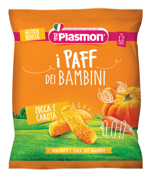 PLASMON DRY SNACK PAFF ZUCCA CAROTE 15 G - farmachicca