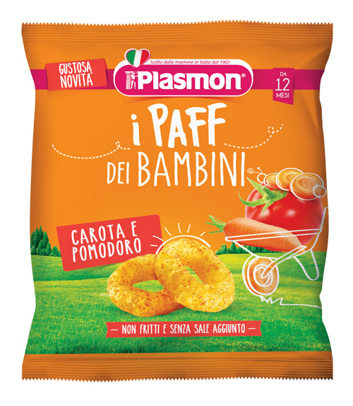PLASMON DRY SNACK PAFF CAROTA POMODORO 15 G - farmachicca