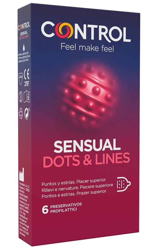 CONTROL SENSUAL DOTS&LINES 6 PEZZI - farmachicca