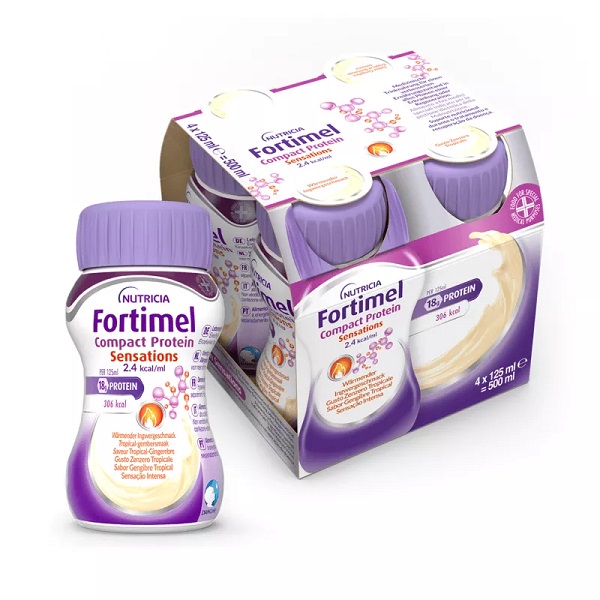 FORTIMEL COMPACT PROTEIN HOT TROPICAL ZENZERO 4 X 125 ML - farmachicca
