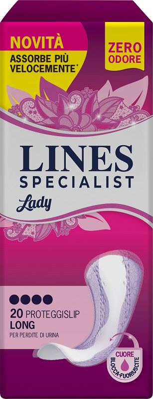 ASSORBENTI PER INCONTINENZA LINES SPECIALIST LADY LONG 20 PEZZI - farmachicca