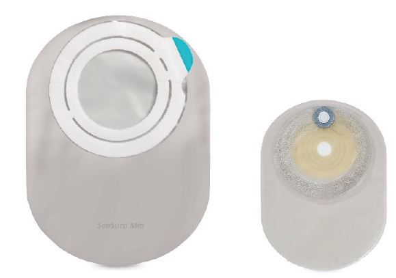 SENSURA MIO FLEX SISTEMA 2 PEZZI CON AGGANCIO ADESIVO SACCA COLOSTOMIA A FONDO CHIUSO TRASPARENTE 50MM 30 PEZZI - farmachicca