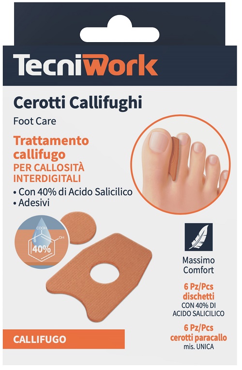 CEROTTO CALLIFUGO INTERDIGITALE 6 PEZZI + 6 DISCHETTI - farmachicca