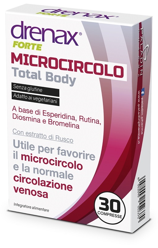 DRENAX FORTE MICROCIRCOLO TOTAL BODY 30 COMPRESSE - farmachicca
