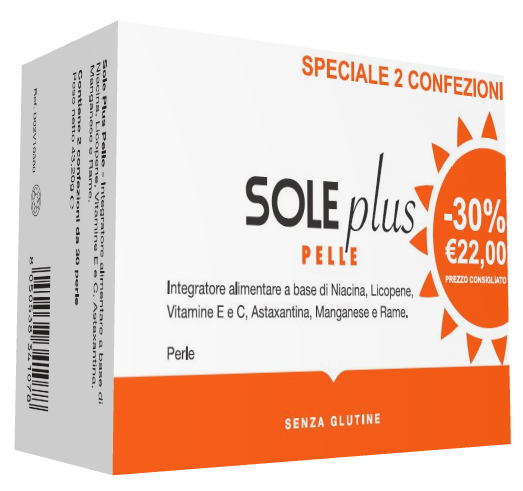 FPR SUN SOLE PLUS BIPACK 30 + 30 PERLE 2 X 21,60 G - farmachicca