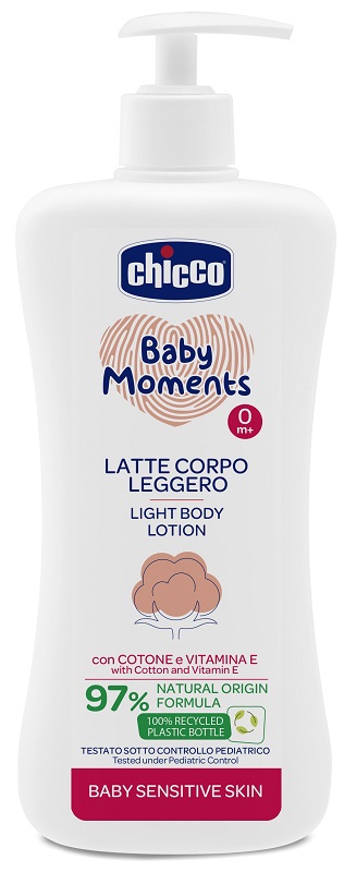 CHICCO BABY MOMENTS LATTE CORPO SENSITIVE LEGGERO 500 ML - farmachicca