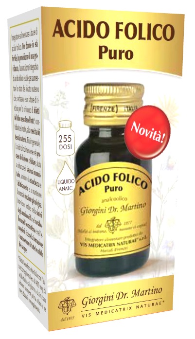 ACIDO FOLICO PURO LIQUIDO ANALCOLICO 30 ML - farmachicca