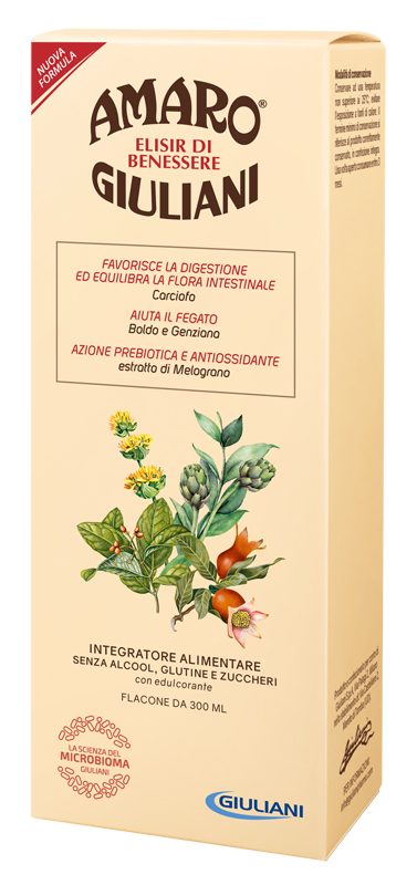 AMARO GIULIANI ELISIR BENESSERE 300 ML NUOVA FORMULA - farmachicca