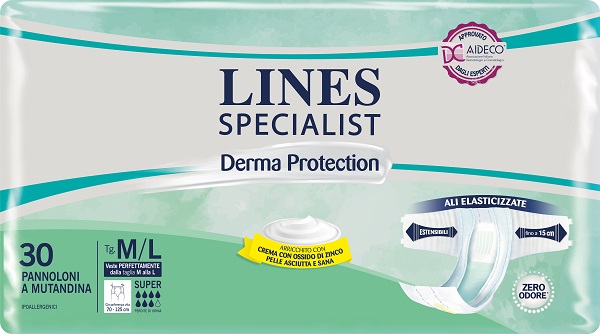 PANNOLONE A MUTANDINA LINES SPECIALIST DERMA SUPER M/L 30 PEZZI - farmachicca