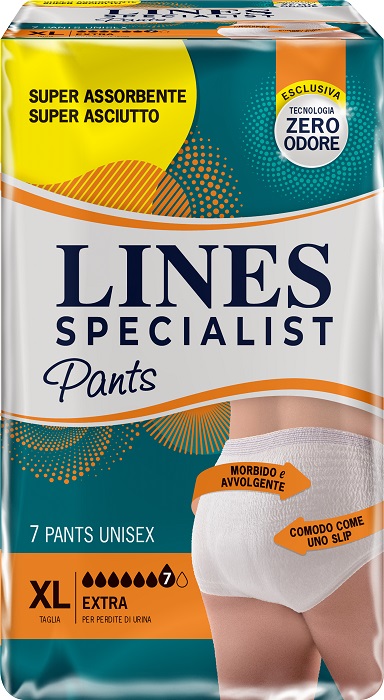 PANNOLONE MUTANDINA LINES SPECIALIST UNISEX EXTRA XL 7 PEZZI - farmachicca