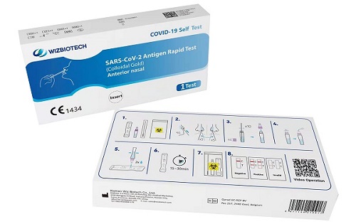 TEST ANTIGENICO RAPIDO COVID-19 AUTODIAGNOSTICO DETERMINAZIONE QUALITATIVA ANTIGENI SARS-COV-2 IN TAMPONI NASALI MEDIANTE IMMUNOCROMATOGRAFIA - farmachicca