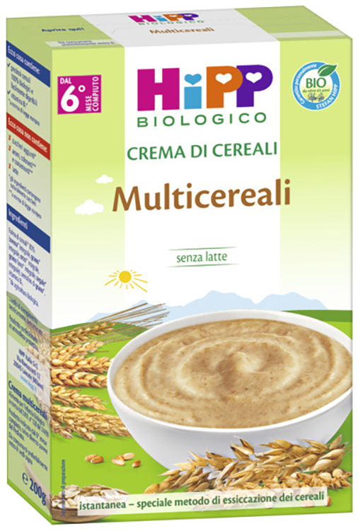 HIPP BIO CREMA CEREALI MULTICEREALI 200 G - farmachicca