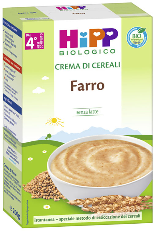 HIPP BIO CREMA CEREALI FARRO 200 G - farmachicca