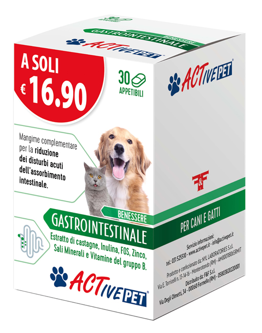 ACTIVE PET GASTROINTESTINALE 30 COMPRESSE - farmachicca
