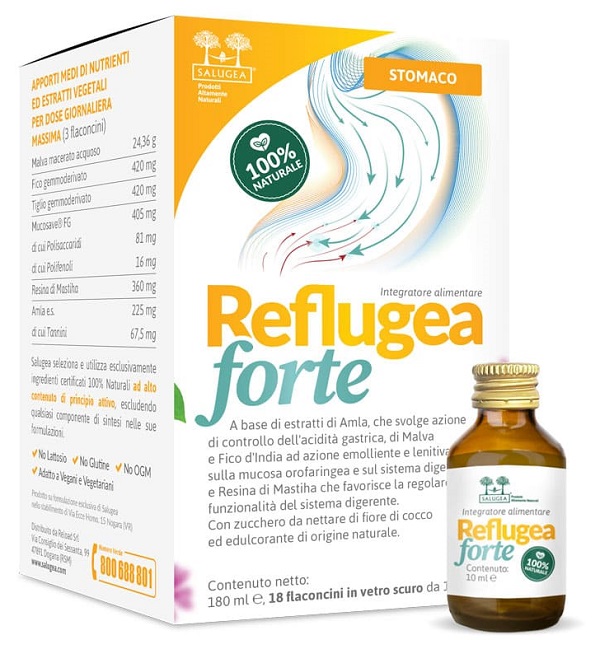 SALUGEA REFLUGEA FORTE 18 FLACONCINI DA 10 ML - farmachicca