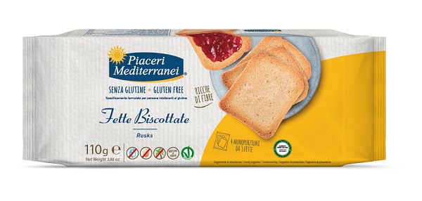 PIACERI MEDITERRANEI FETTE BISCOTTATE 110 G - farmachicca